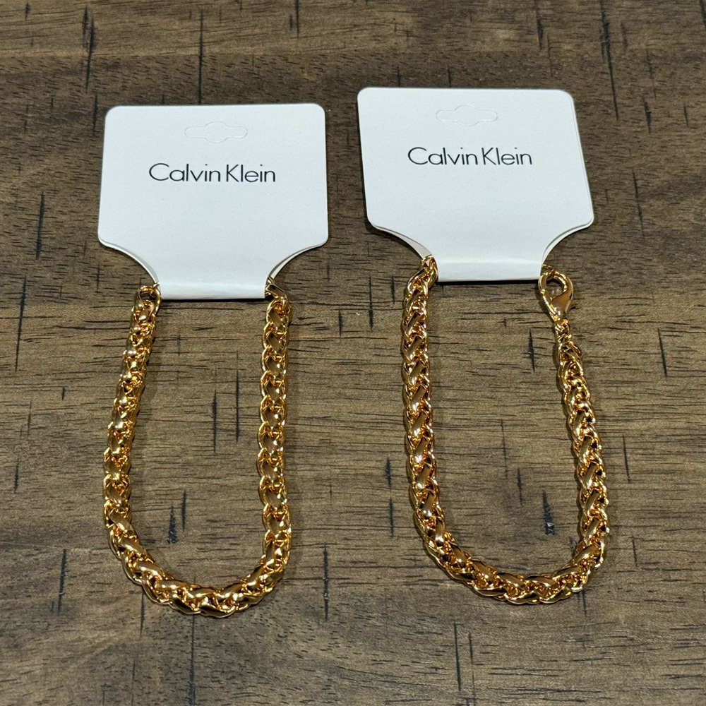 CK16. CALVIN KLEIN 7” Gold-Tone Bracelet NEW
